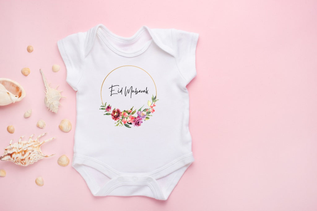 Baby Onesie - Eid Mubarak Floral