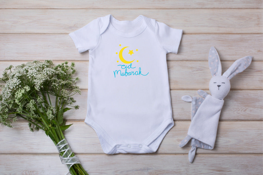 Baby Onesie - Eid Mubarak Moon and Star