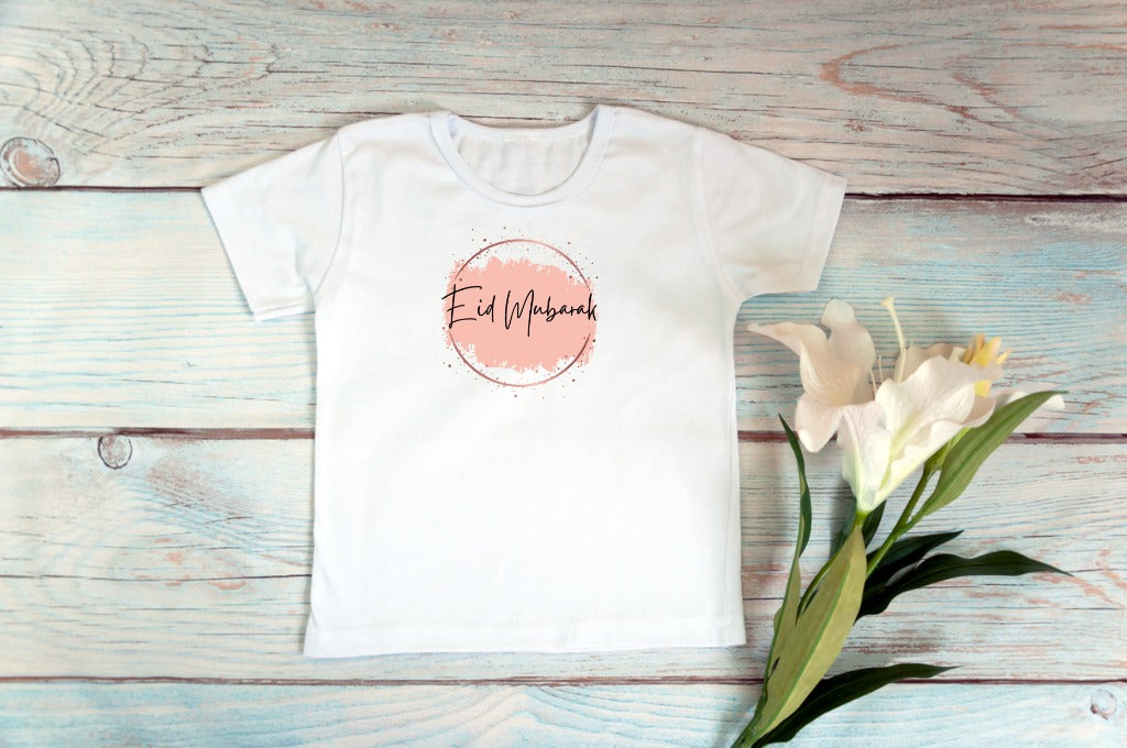 Toddler & Youth T-shirt - Eid Mubarak Pink