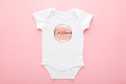 Baby Onesie - Eid Mubarak Pink